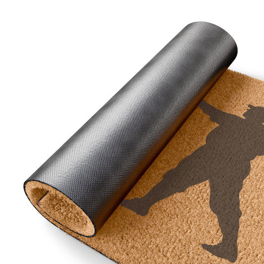 Filthy Seams Baseball Doormat – Where Hustle Meets Dirt