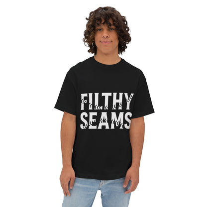 Unisex Oversized Tee - "Filthy Seams" - Casual Wear, Streetwear, Gifts for Hustlers, Dirtsports Fans, Birthday Gifts