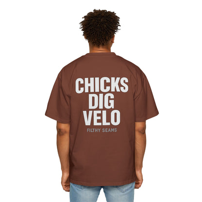 “Chicks Dig Velo – Oversized Baseball Tee”