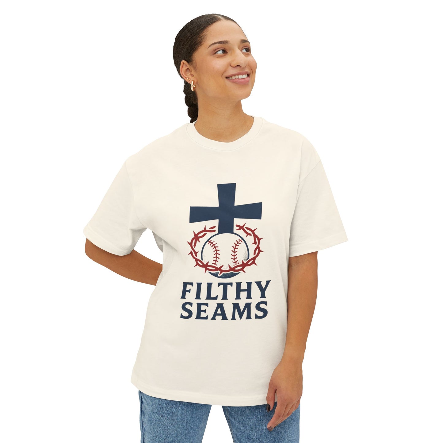 Seam Crown Faith Tee – Washed in Blood. Born to Ball.