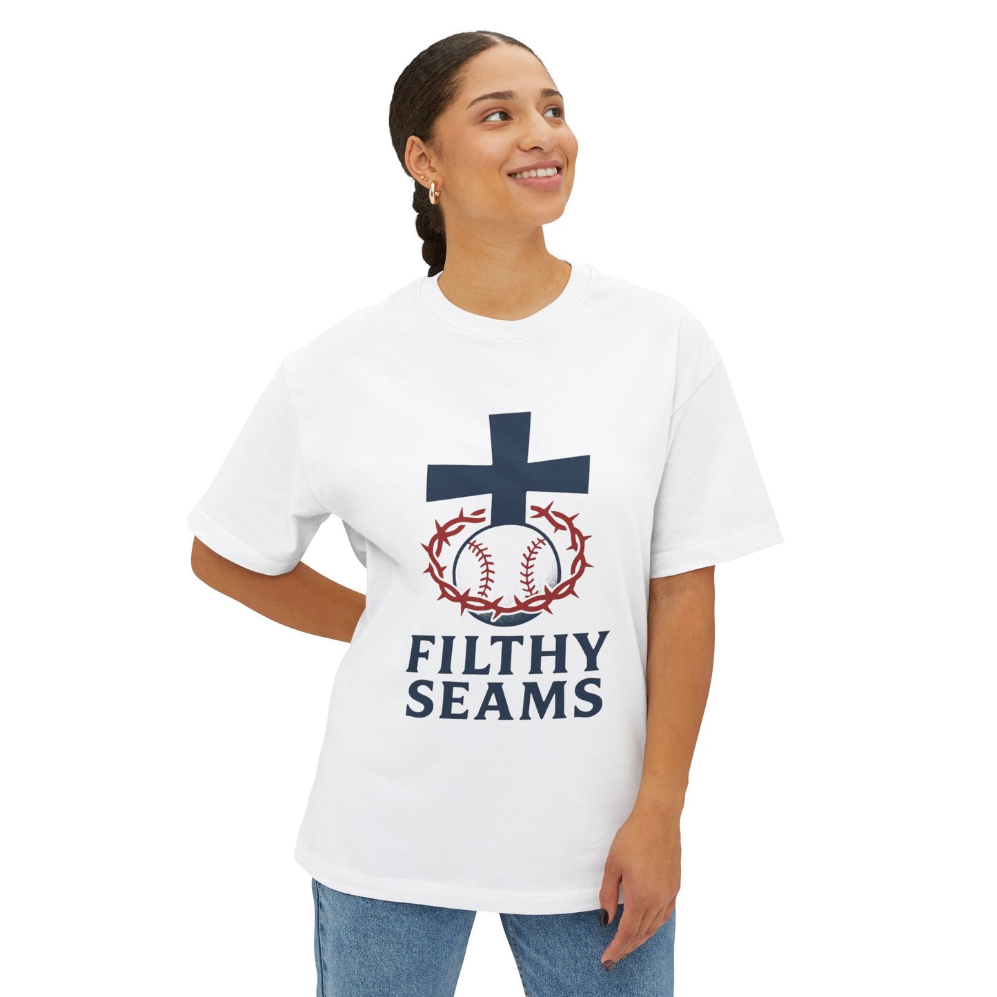 Seam Crown Faith Tee – Washed in Blood. Born to Ball.