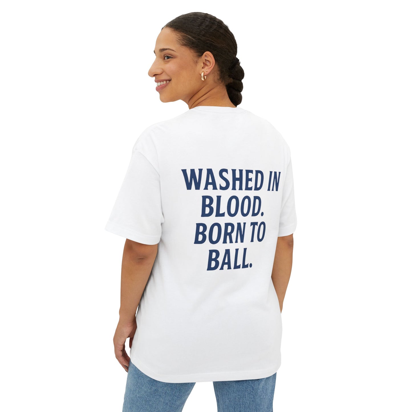 Seam Crown Faith Tee – Washed in Blood. Born to Ball.