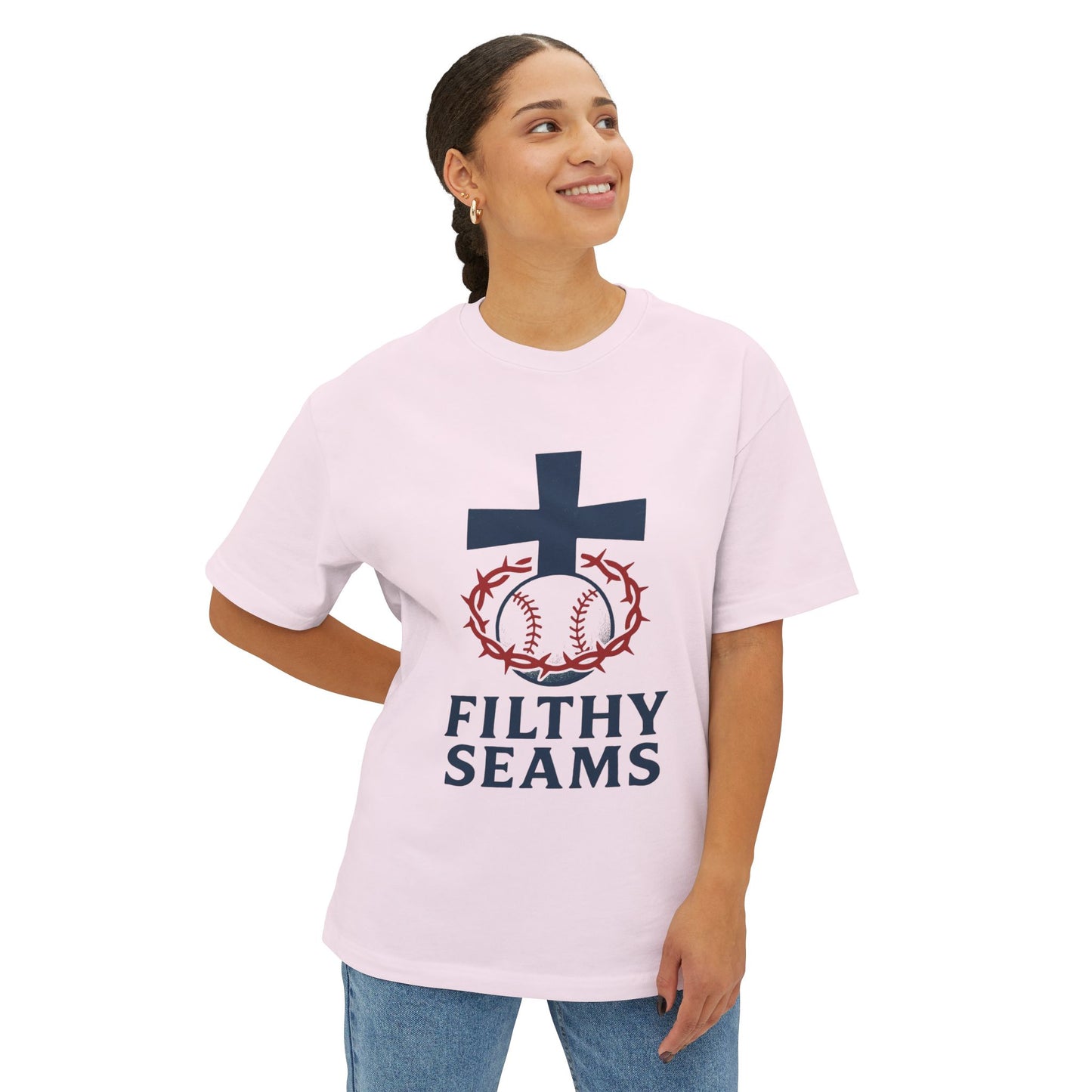 Seam Crown Faith Tee – Washed in Blood. Born to Ball.