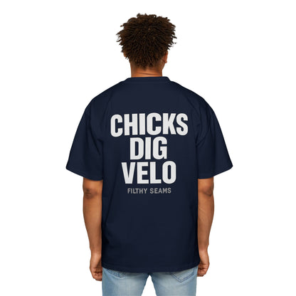 “Chicks Dig Velo – Oversized Baseball Tee”