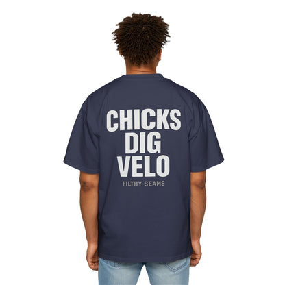“Chicks Dig Velo – Oversized Baseball Tee”