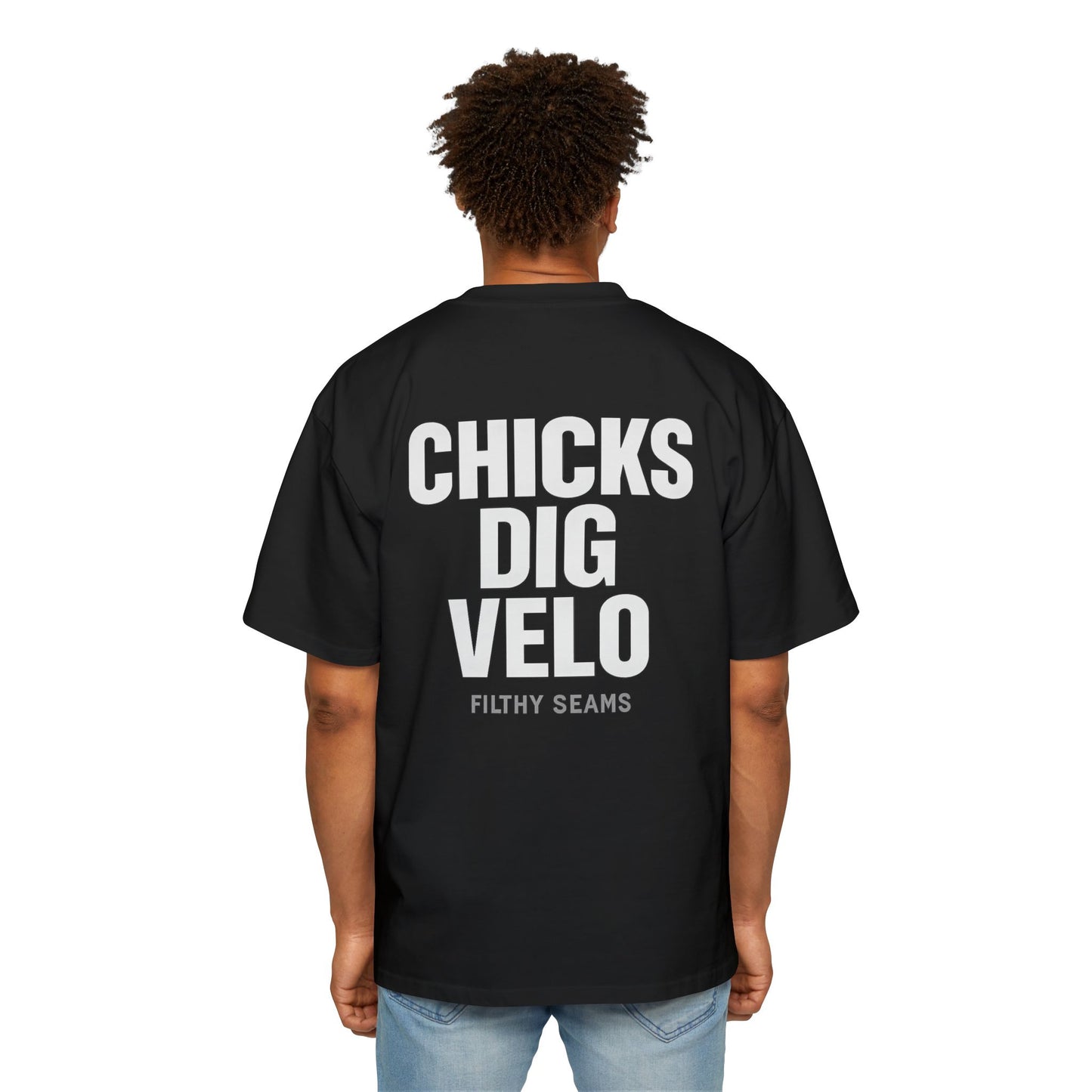 “Chicks Dig Velo – Oversized Baseball Tee”