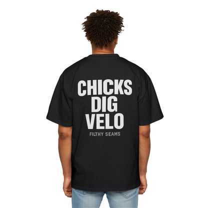 “Chicks Dig Velo – Oversized Baseball Tee”